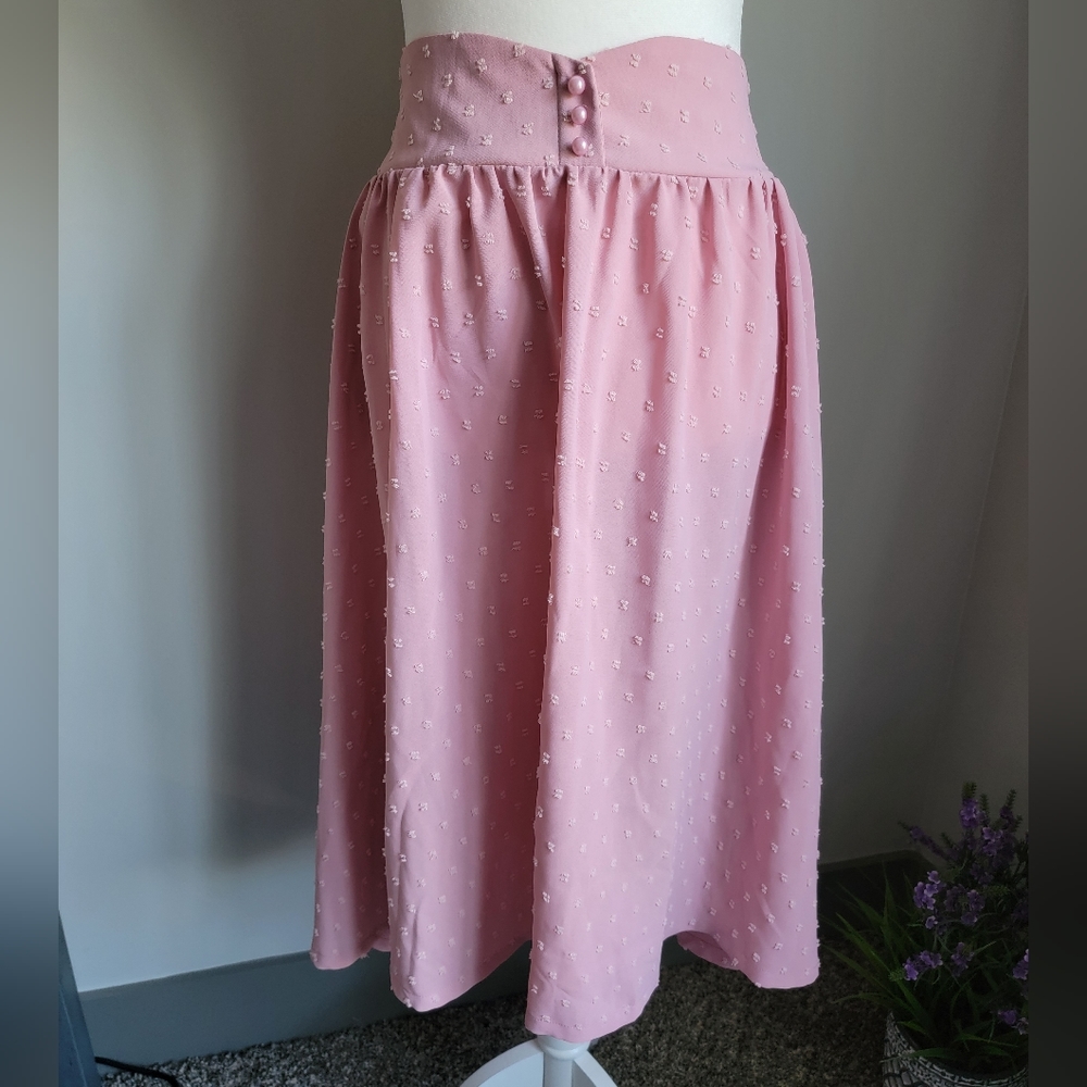 NWT Pink retro vintage style Skirt sz large